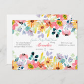 Tuinpartij Bridal Shower Invitation Briefkaart (Voorkant / Achterkant)