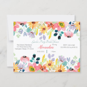 Tuinpartij Bridal Shower Invitation Briefkaart
