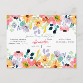 Tuinpartij Bridal Shower Invitation Briefkaart