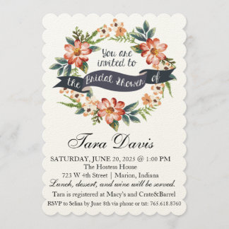 Tuinpartij Bridal Shower Invitation Kaart