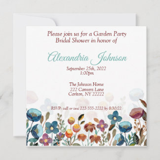 Tuinpartij Bridal Shower Invitation Kaart