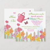Tuinpartij Bridal Shower Invitation Kaart (Voorkant / Achterkant)