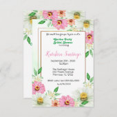 Tuinpartij Bridal Shower-uitnodiging Kaart (Voorkant / Achterkant)