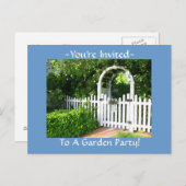 Tuinpartij-Briefkaarten Uitnodiging Briefkaart (Voorkant / Achterkant)