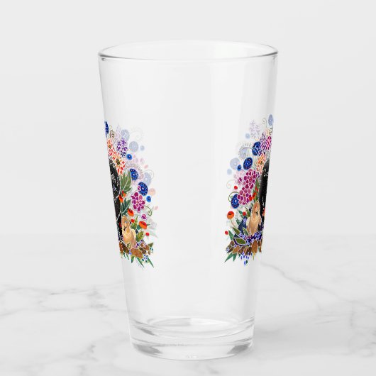 TUINPARTIJ Chow 16 oz glas-ontwerp voor & achter Glas (Links)