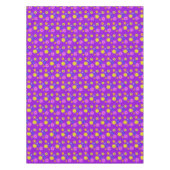 Tuinpartij Funky Retro 70s Vloerafdrukken Paars Tafelkleed (Voorkant)