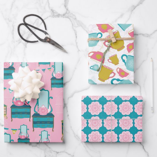  tuinpartij inpakpapier vel (Voorkant)