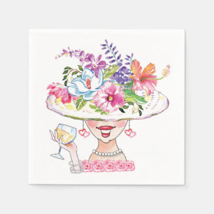 Tuinpartij Pet Lady _White Wine Napkins Servet