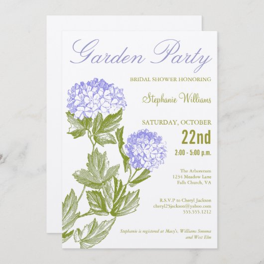 Tuinpartij — Uitnodiging (Voorkant / Achterkant)