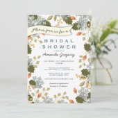 Tuinpartij Vrijgezellenfeest Floral Kaart (Staand voorkant)