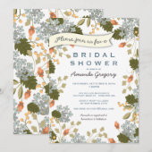 Tuinpartij Vrijgezellenfeest Floral Kaart (Voorkant / Achterkant)