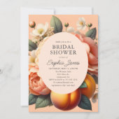 Tuinpastel bloeit perzik Vrijgezellenfeest Kaart (Voorkant)