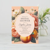 Tuinpastel bloeit perzik Vrijgezellenfeest Kaart (Staand voorkant)