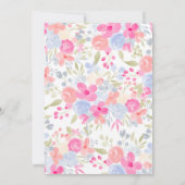 Tuinpastel wilde bloemen vrijgezellenfeest kaart (Achterkant)