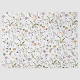 Tuinpatroon met wilde bloemen tissuepapier
