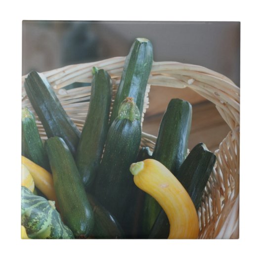 Tuinpijp in mandje Natuur Tegeltje (Voorkant)