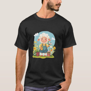 Tuinplezier met een grappige schaap in stijl t-shirt