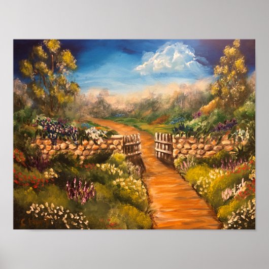 Tuinpoort door Celestine poster (Voorkant)