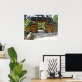 Tuinpoort nabij Poster Japanse tuinen (Thuiskantoor)
