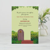 Tuinpoort Open Huis Feestje Kaart (Staand voorkant)