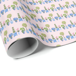 Tuinpots Inpakpapier (op roze)