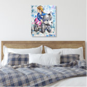 Tuinrace Canvas Afdruk (Insitu (Slaapkamer))