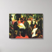 Tuinrestaurant van August Macke, kunst Canvas Afdruk (Voorkant)