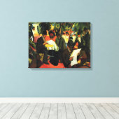 Tuinrestaurant van August Macke, kunst Canvas Afdruk (Insitu (Houten vloer))