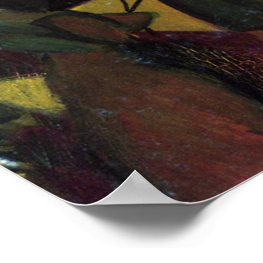 Tuinrestaurant van August Macke. kunst Poster (Hoek)