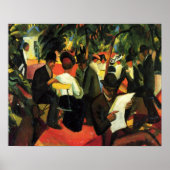 Tuinrestaurant van August Macke. kunst Poster (Voorkant)