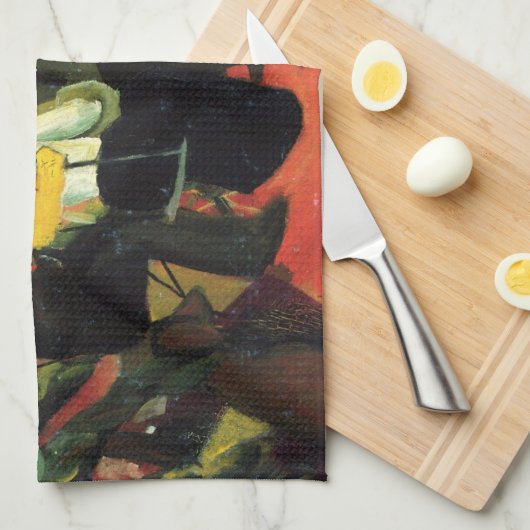 Tuinrestaurant van August Macke.  kunst Theedoek (Quarter Fold)