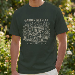 Tuinretraite – Vintage Botanische Tuinieren T-shirt