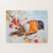 Tuinroodstaart in zachte impressionistische pensee legpuzzel (Horizontaal)