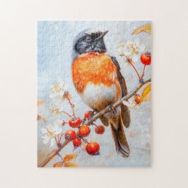 Tuinroodstaart in zachte impressionistische pensee legpuzzel