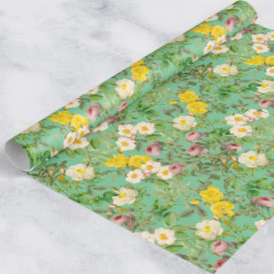 Tuinroos Inpakpapier in Mintgroen