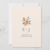 Tuinrosetuintje Vintage Botanisch Save The Date (Achterkant)