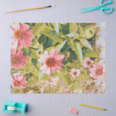 Tuinroze beschermers op Green Leaves Art Tissuepapier (Craft)