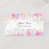 Tuinroze Floral gold make-up hair logo qcode Visitekaartje (Voorkant)