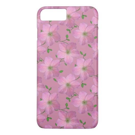Tuinroze geraniumventiel op elke kleur Case-Mate iPhone case (Achterkant)