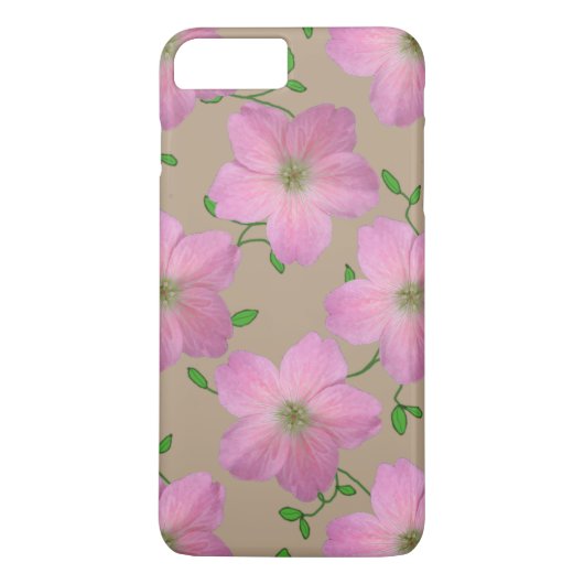 Tuinroze geraniumventiel op elke kleur Case-Mate iPhone case (Achterkant)