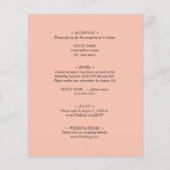 Tuinroze waterverf Flowers Modern chic bruiloft Flyer (Achterkant)