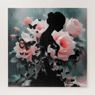 Tuinrozen Ballerina & Vlinders Ethische Kunst  Legpuzzel