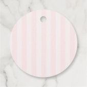 Tuinrozen Roze Baby Shower Bedankjes Labels (Achterkant)