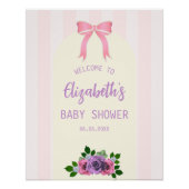 Tuinrozen Roze Baby Shower Perfect Poster (Voorkant)