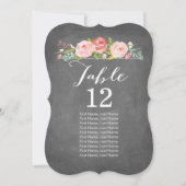 Tuinrozen schoolbord individuele tafelkaartjes kaart (Voorkant)