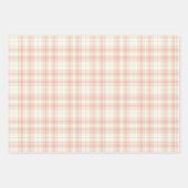 Tuinrozen, Tartan en Strepen in dieproze kleur Inpakpapier Vel (Voorkant 3)
