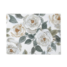 Tuinrozen | Witte Waterverf Bloemige Vintage