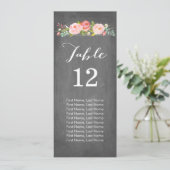 Tuinrozentuin schoolbord individuele tafelkaartjes kaart (Staand voorkant)