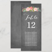 Tuinrozentuin schoolbord individuele tafelkaartjes kaart (Voorkant / Achterkant)