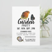 Tuinschepingen, Rustic Garden Party Kaart (Staand voorkant)